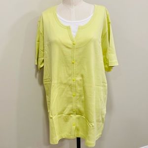 LIZ CLAIBORNE Faux Cardigan Top Size 2X New
